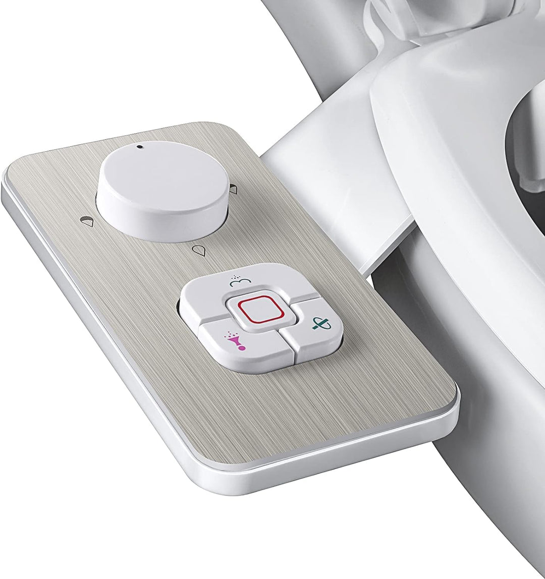Samodra Pulvérisateur Bidet non électrique avec double buses rétractables autonettoyantes - Nettoyage avant et arrière - Bouton poussoir réglable pour eau froid,chrome