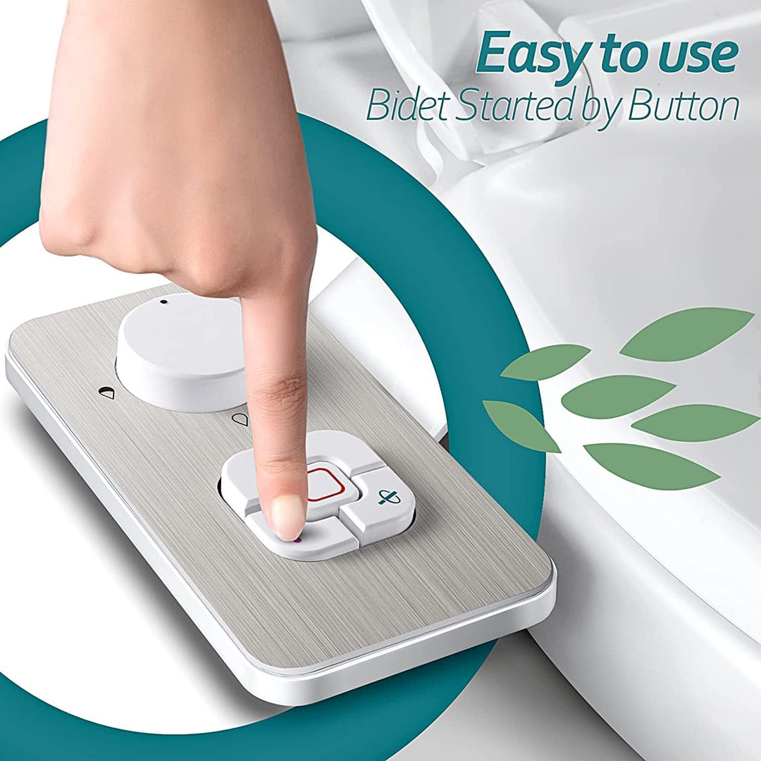 Samodra Pulvérisateur Bidet non électrique avec double buses rétractables autonettoyantes - Nettoyage avant et arrière - Bouton poussoir réglable pour eau froid,chrome