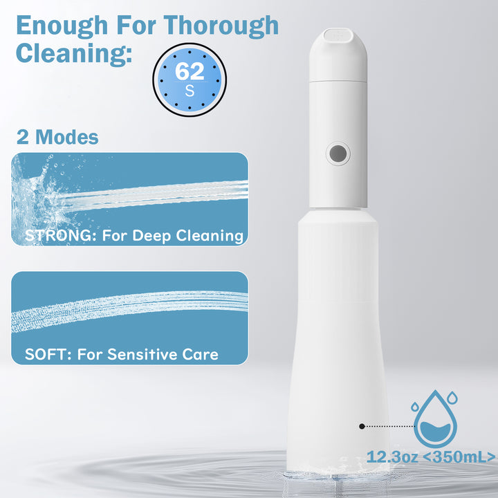 SAMODRA Portable Travel Bidet, Electric Bidet Sprayer 12.3oz/350mL, IPX7 Waterproof ＆ Rechargeable, Mini Bidet Toilet Water Spray for Personal Hygiene Cleaning, Postnatal Care, Perineal & Hemorrhoid Treatment