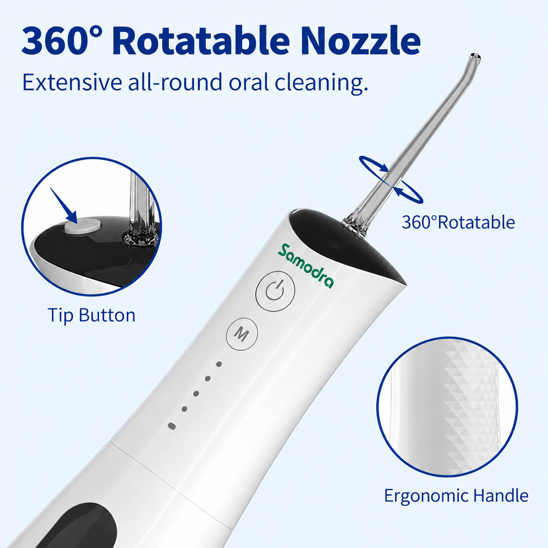SAMODRA Water Dental Flosser Teeth Pick Electric Waterflosser