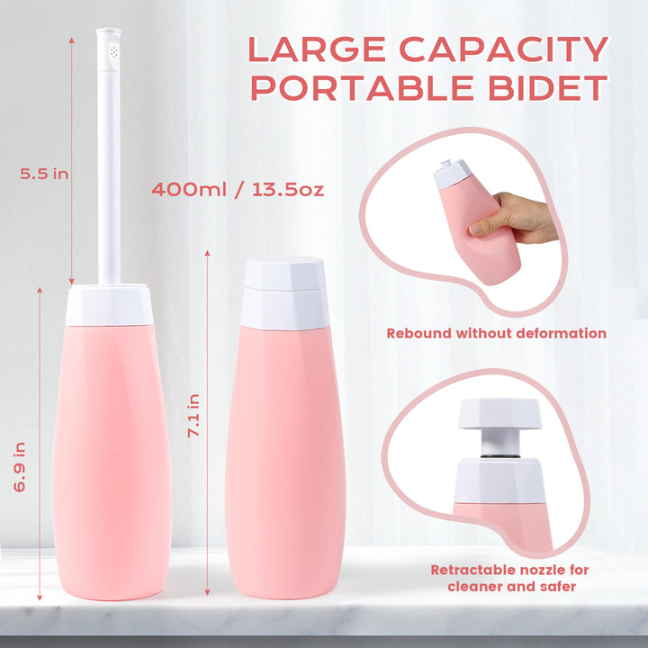 SAMODRA Travel Bidet, Portable Bidet for Women 350 ml Capacity Personal Bidet Portable, Refreshing Clean for Home, Camping, Outdoors & Travel